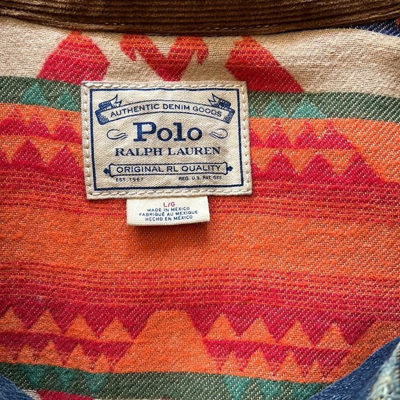 Polo Ralph Lauren fleece-lined denim jacket size L - Picture 4 of 9